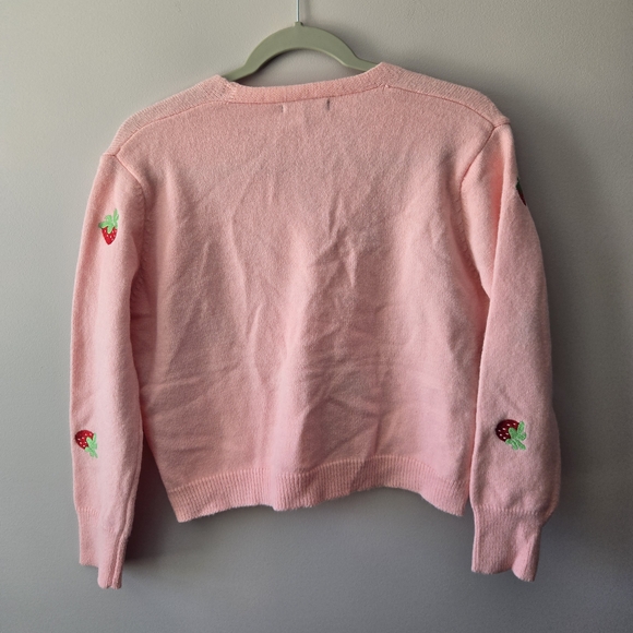 WOHO Pink Strawberry Embroidered Cardigan - Picture 6 of 8